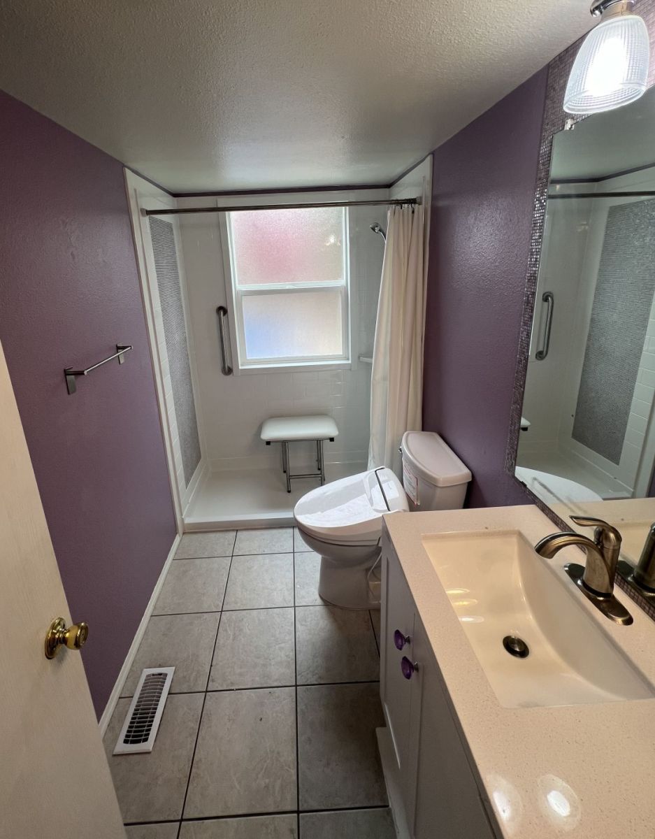 Purple Bathroom After