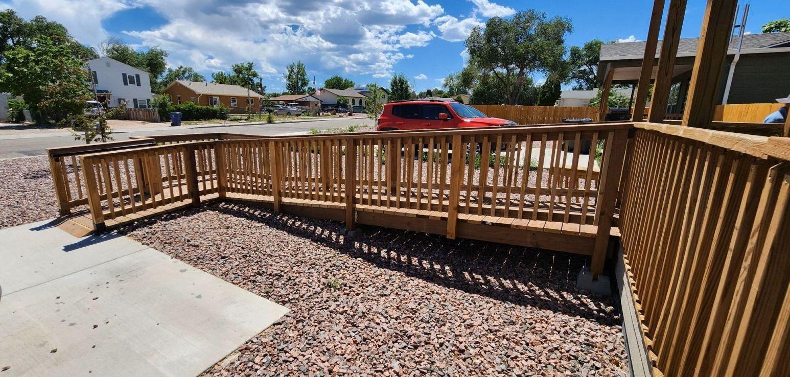 Wooden Ramp with Handrails